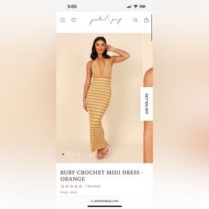 NWT petal and pup crochet halter dress